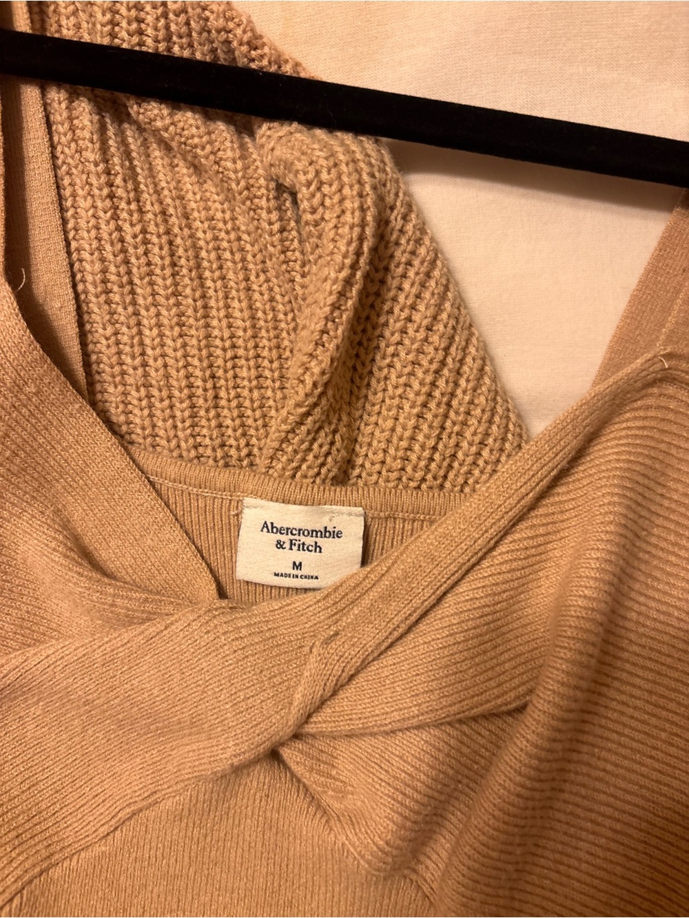Abercrombie & Fitch Beige/Tan Knit Cardigan and Cropped Tank Set - Picture 2 of 3